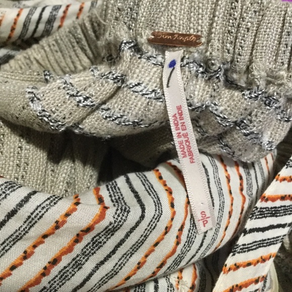 Free People size small peasant striped mini BOHO - Picture 7 of 10